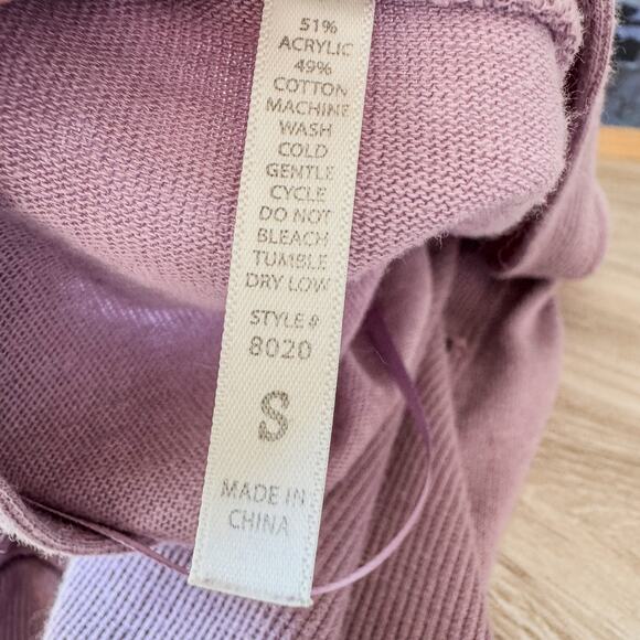 Color Story, Slim-Fit Snap Button Lavender Cardigan, Long Sleeve, Women’s Small - Picture 10 of 10